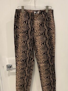 Python Print Faux Leather Leggings – Size Small – $40